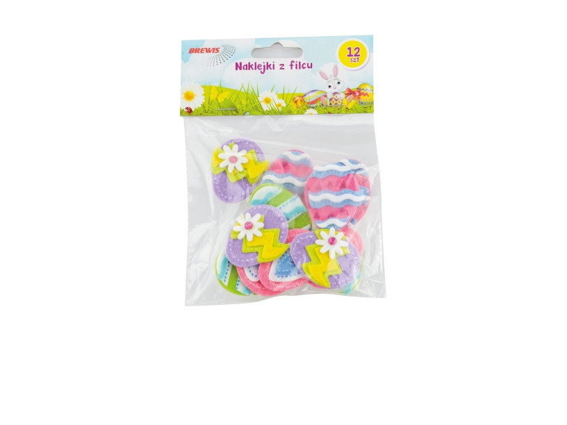 Naklejki z filcu Jajka (12szt) PVE15 Brewis